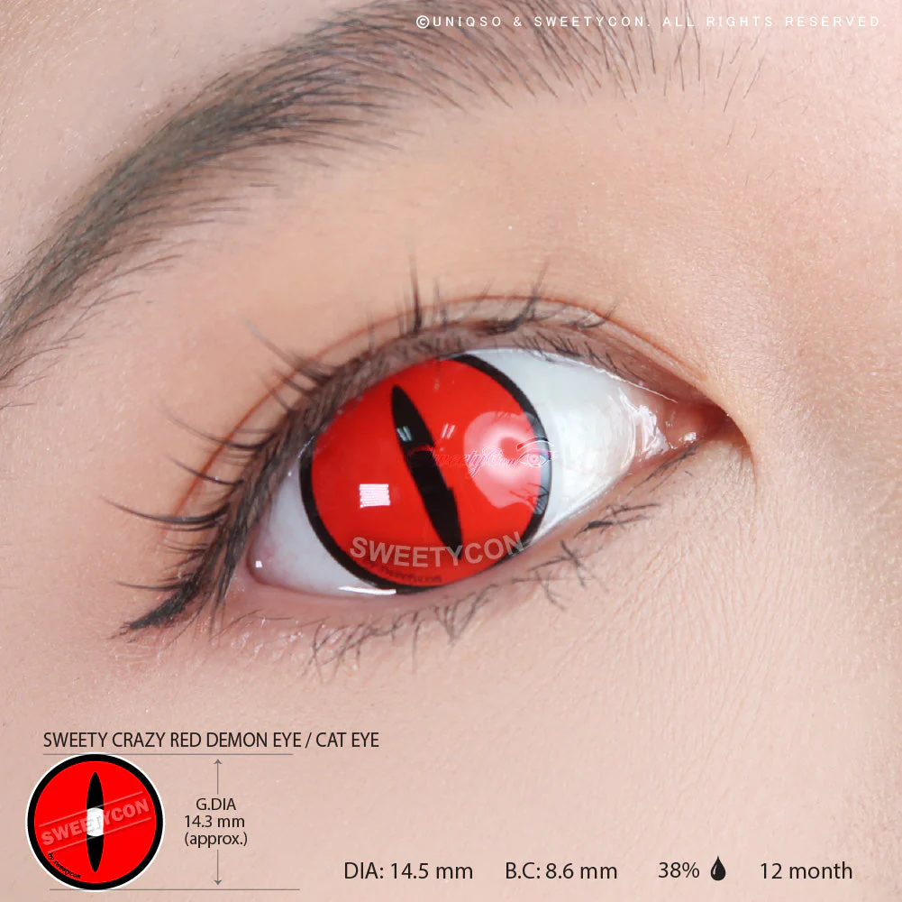 Sweety Crazy Red Demon Eye / Cat Eye (1 lens/pack) - Image 3