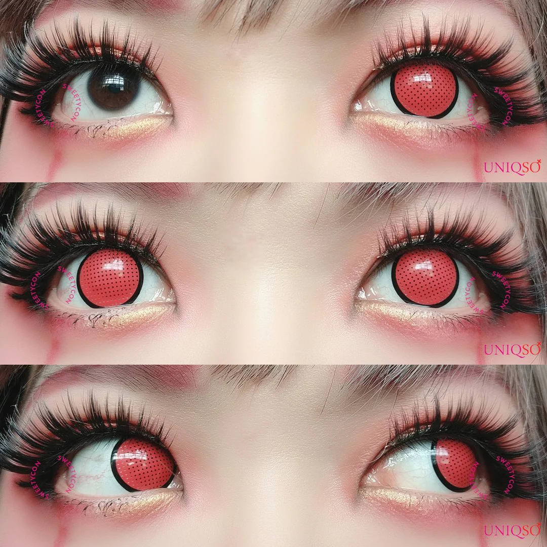 Sweety Crazy Red Mesh/Screen with Black Rim (1 lens/pack) - Image 2