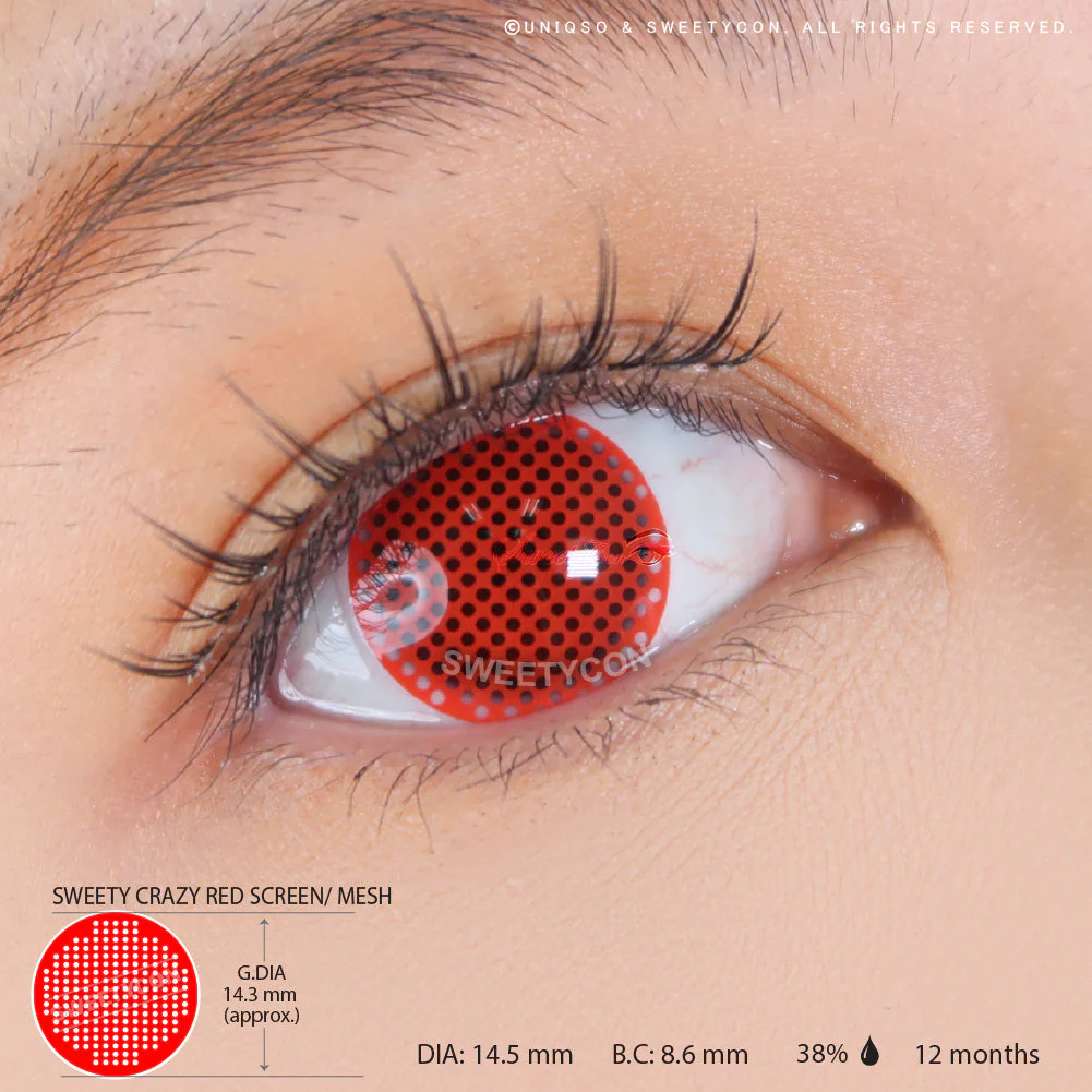 Sweety Crazy Red Screen/ Mesh (1 lens/pack) - Image 3