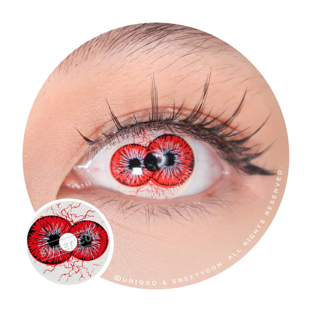 Sweety Crazy Twin Hex Red (1 lens/pack)