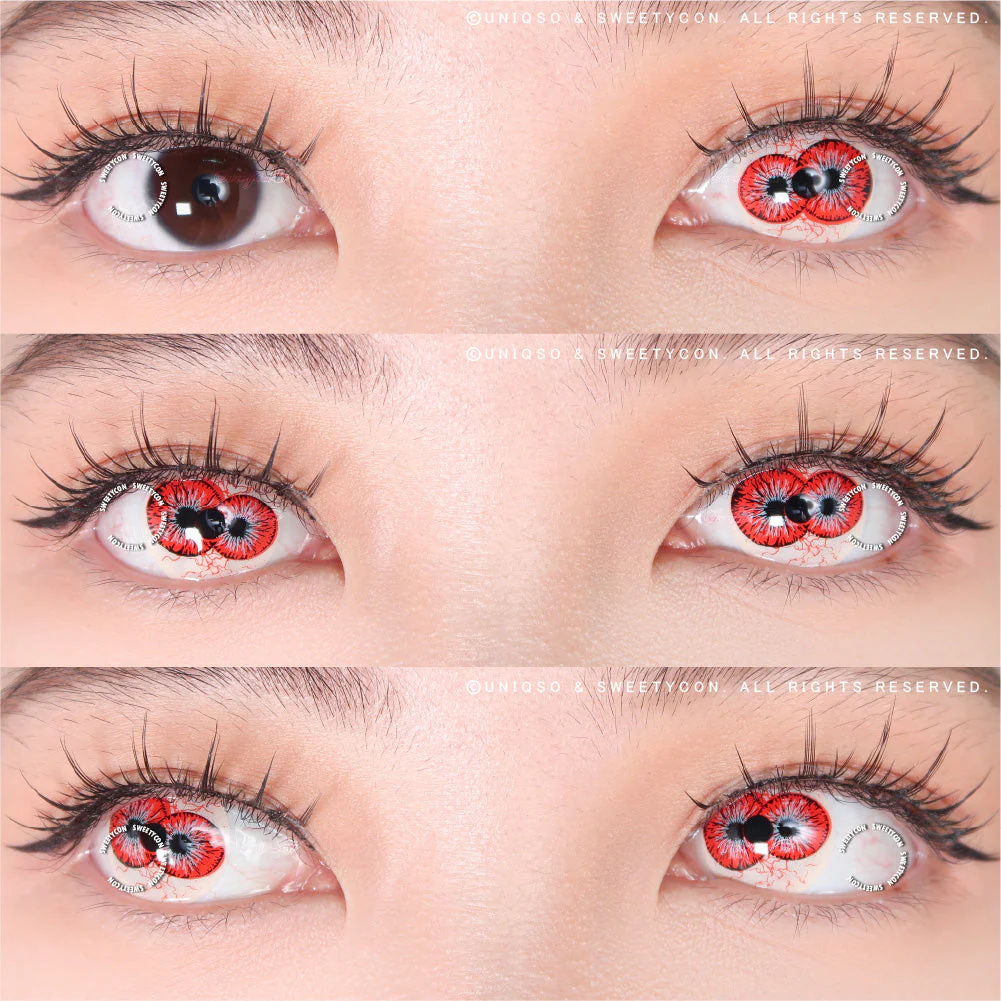 Sweety Crazy Twin Hex Red (1 lens/pack) - Image 2