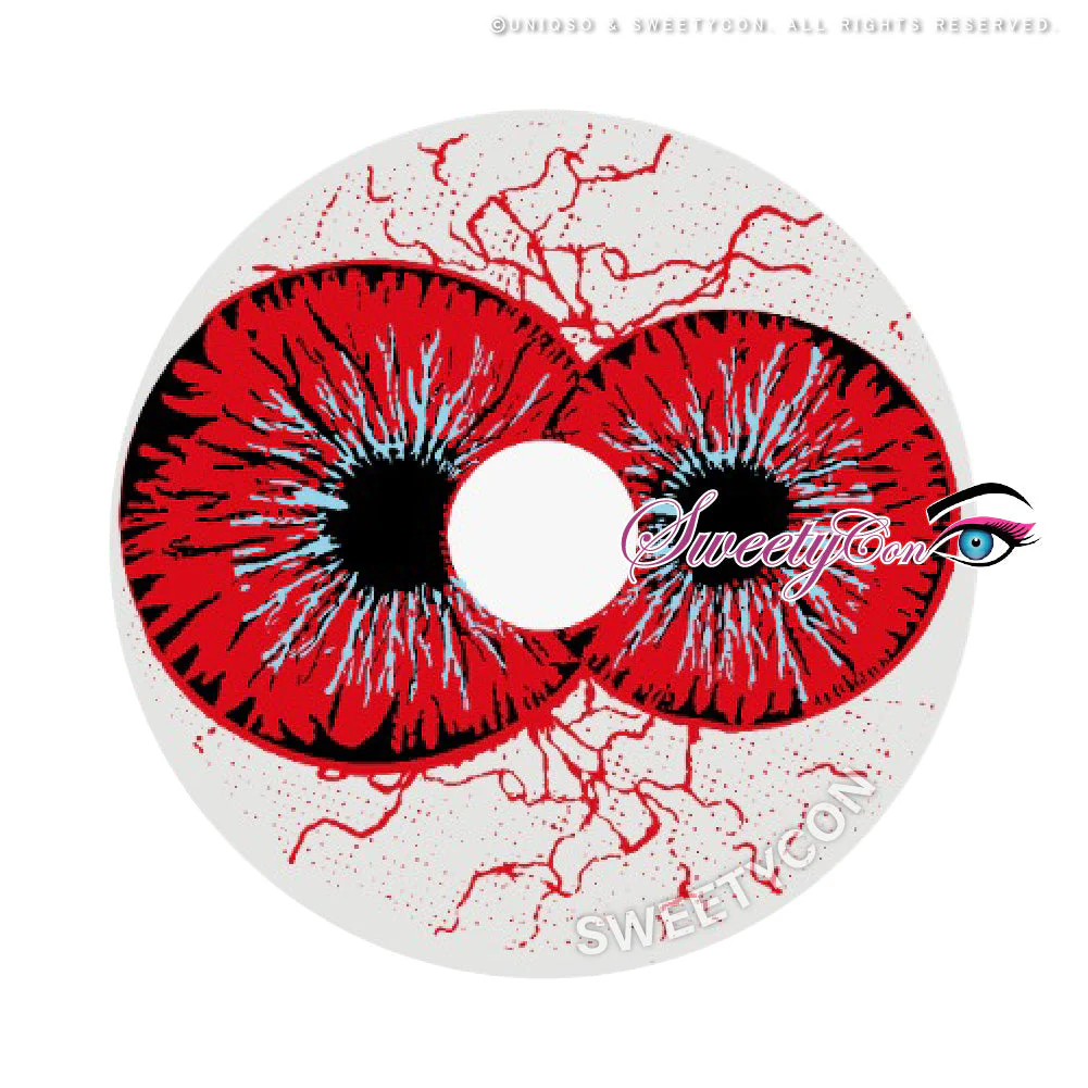 Sweety Crazy Twin Hex Red (1 lens/pack) - Image 6