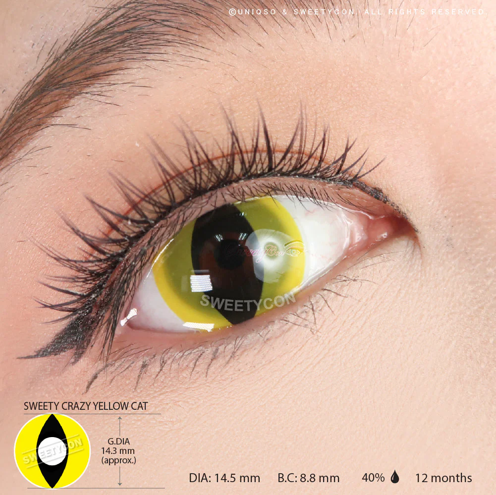 Sweety Crazy UV Yellow Cat (1 lens/pack) - Image 3