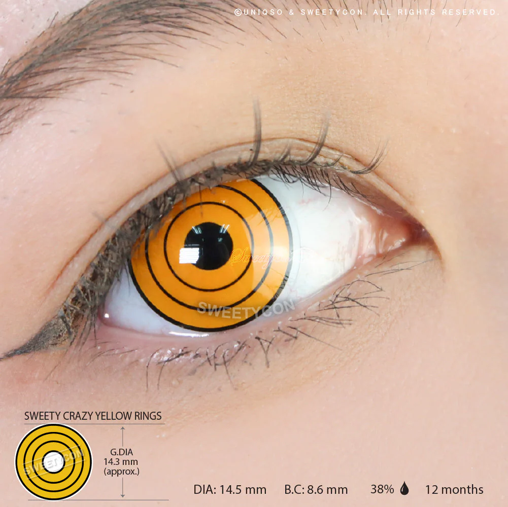 Sweety Crazy Yellow Rings (1 lens/pack) - Image 3