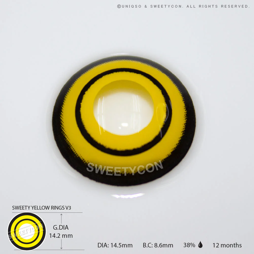 Sweety Crazy Yellow Rings V3 (1 lens/pack) - Image 5