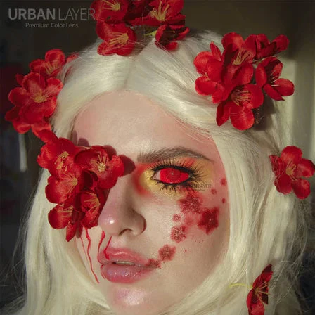Sweety Crimson Red Mesh Sclera Contacts (1 lens/pack)