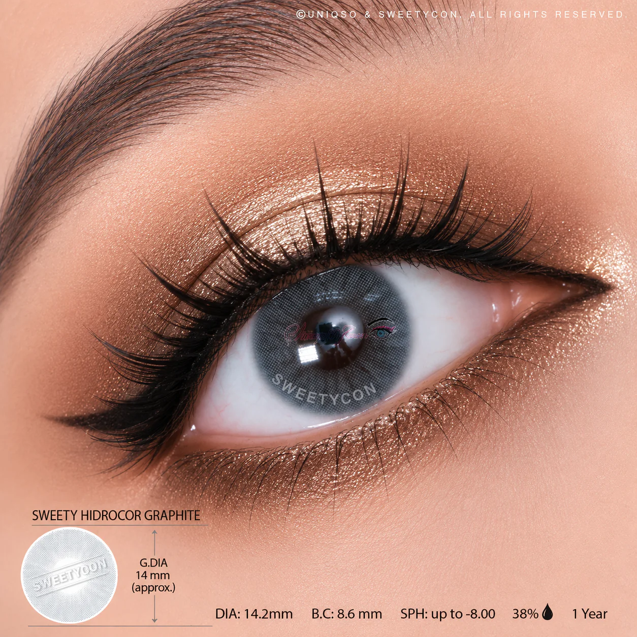 Sweety Hidrocor Graphite (1 lens/pack) - Image 3