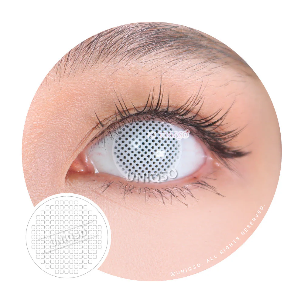Kazzue Crazy Lens with Power - White Mesh (1 lens/pack)
