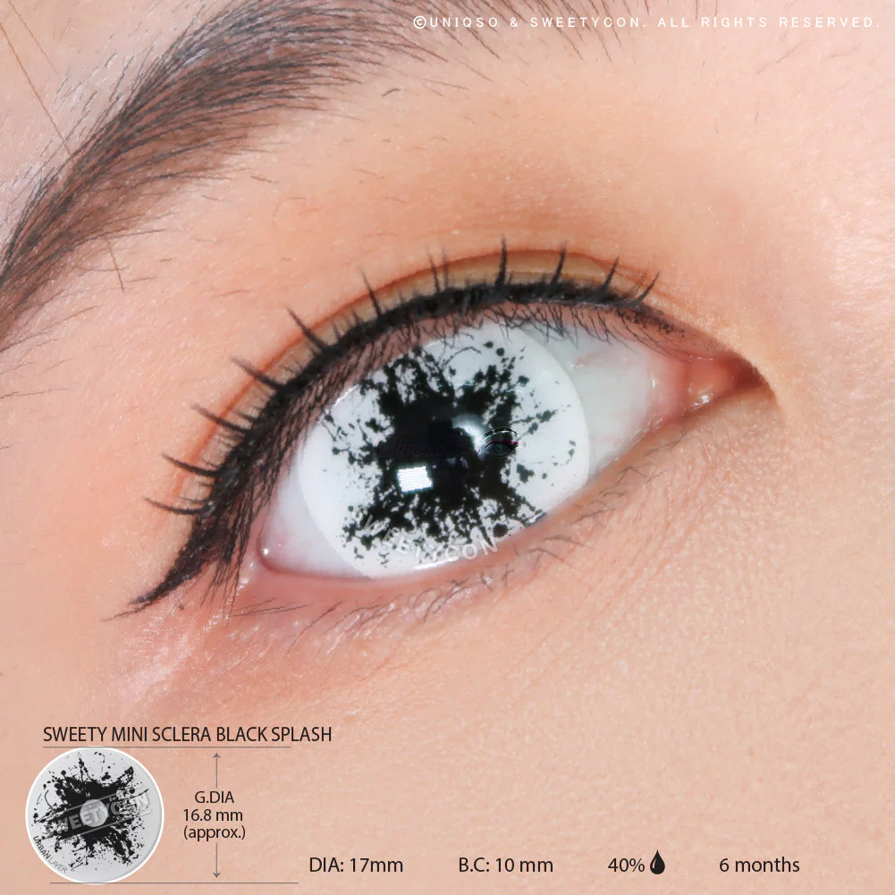 Sweety Mini Sclera Black Splash (1 lens/pack) - Image 3