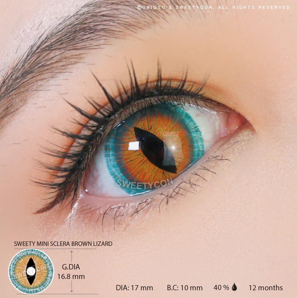 Sweety Mini Sclera Brown Lizard (1 lens/pack) - Image 3