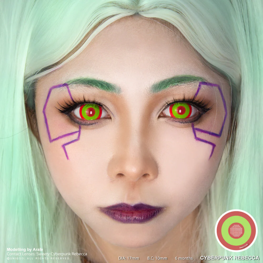 Sweety Mini Sclera Cyber Green (1 lens/pack) - Image 4