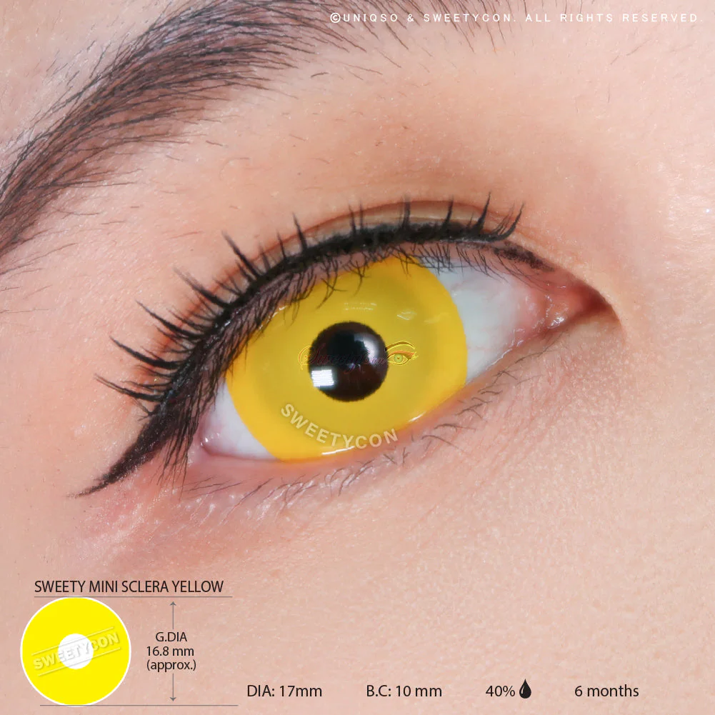 Sweety Mini Sclera Yellow (1 lens/pack) - Image 3