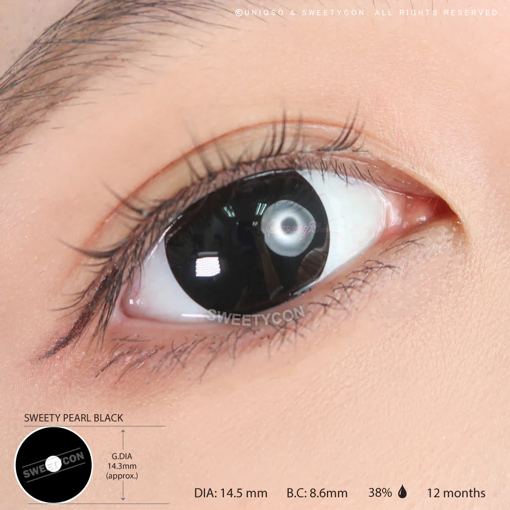Sweety Pearl Black (Reduced Pupil) (1 lens/pack) - Image 2