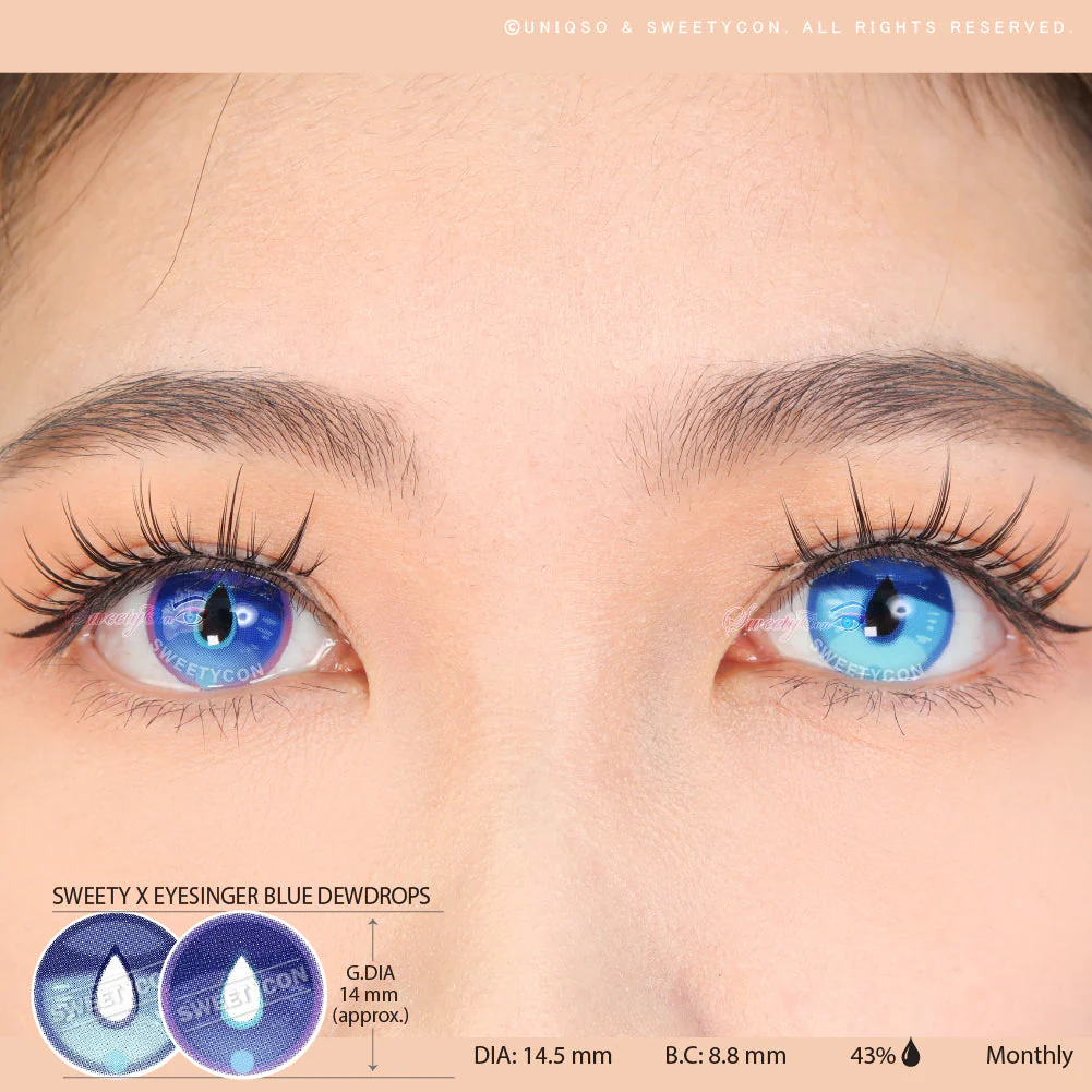 Sweety x Eyesinger Blue Dewdrops (2 lenses/pack) - Image 3