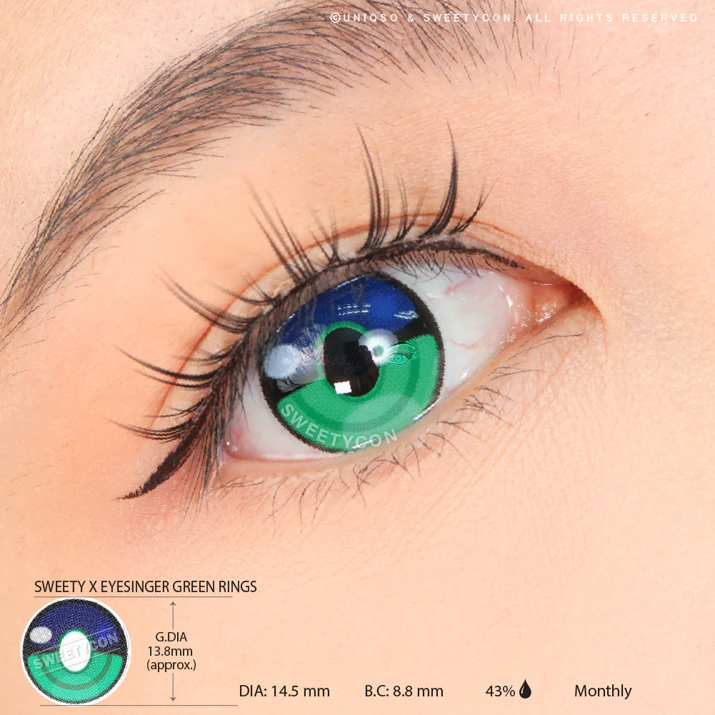 Sweety x Eyesinger Green Rings (2 lenses/pack) - Image 3