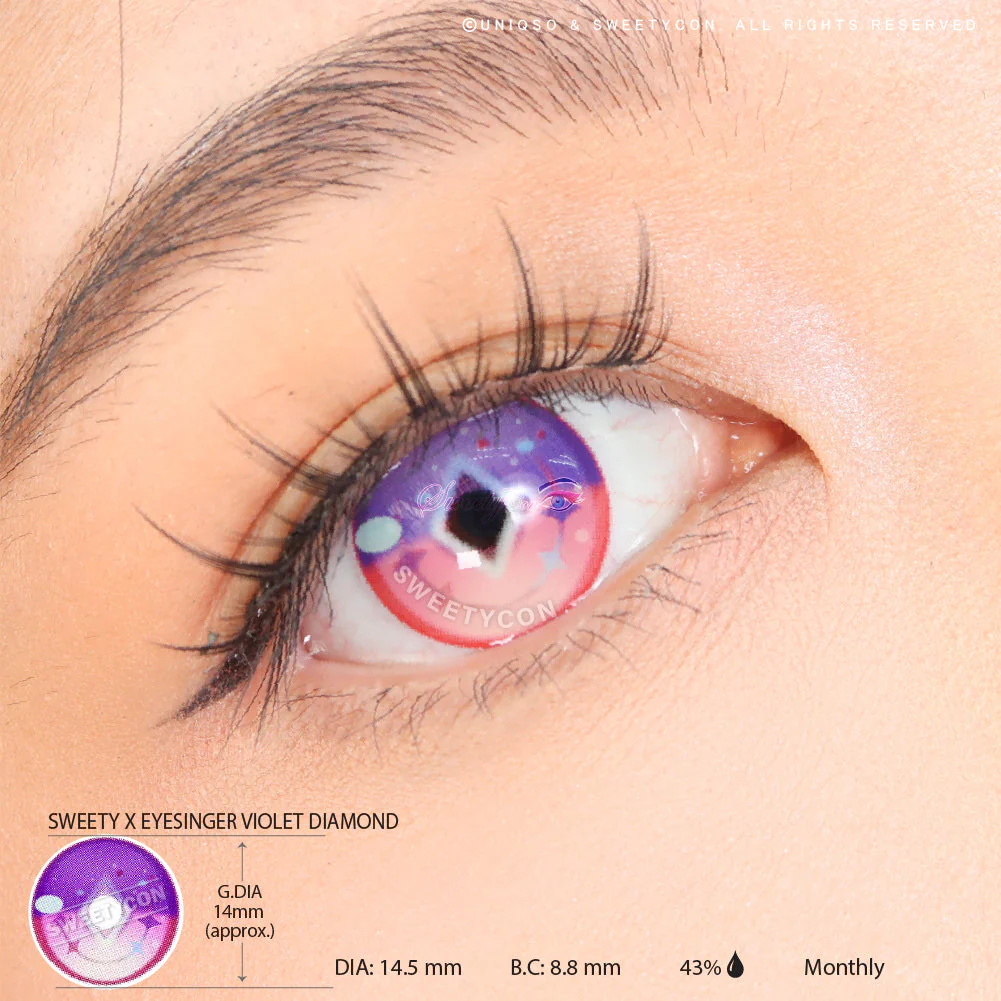 Sweety x Eyesinger Violet Diamond (2 lenses/pack) - Image 3