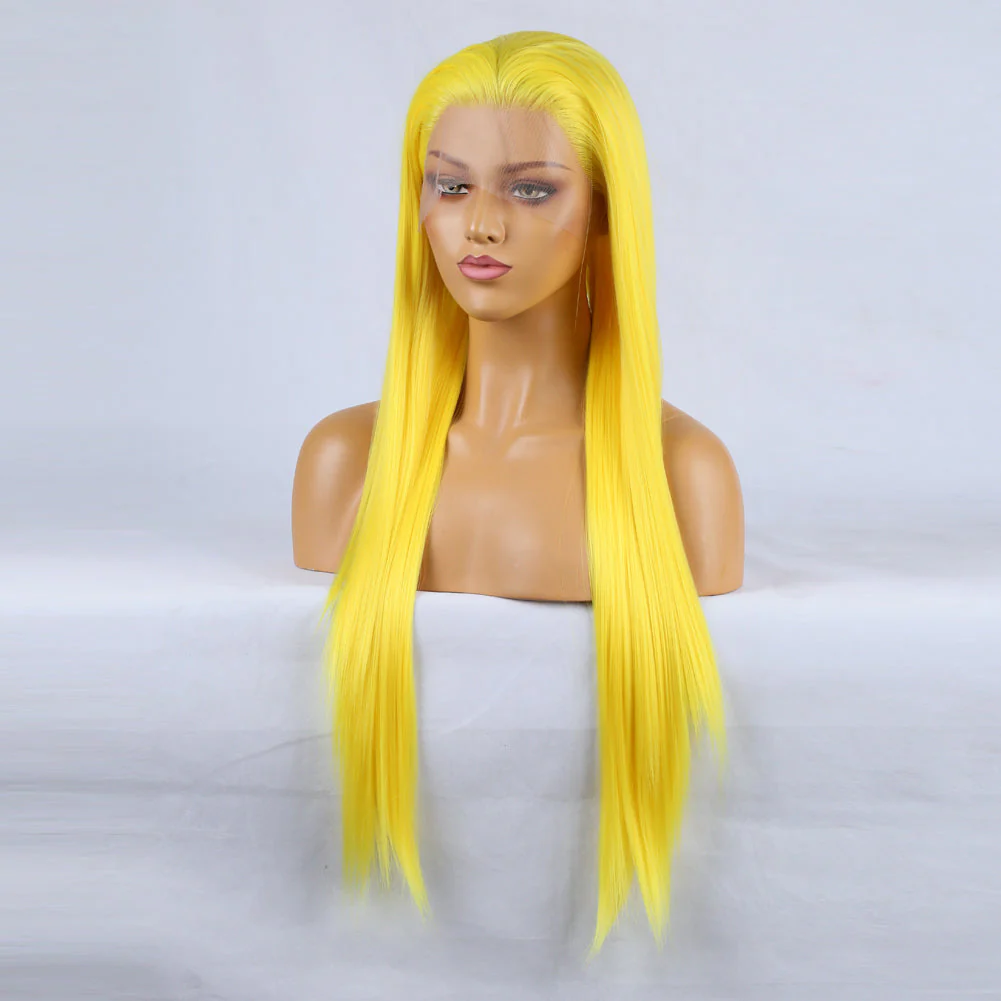 Tempting Yellow Front Lace Long Bangs - Image 3