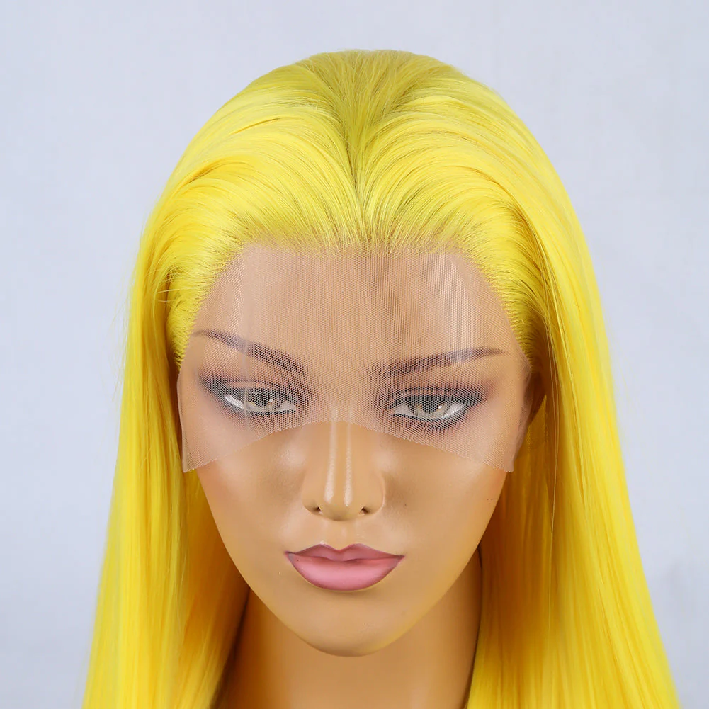 Tempting Yellow Front Lace Long Bangs - Image 4