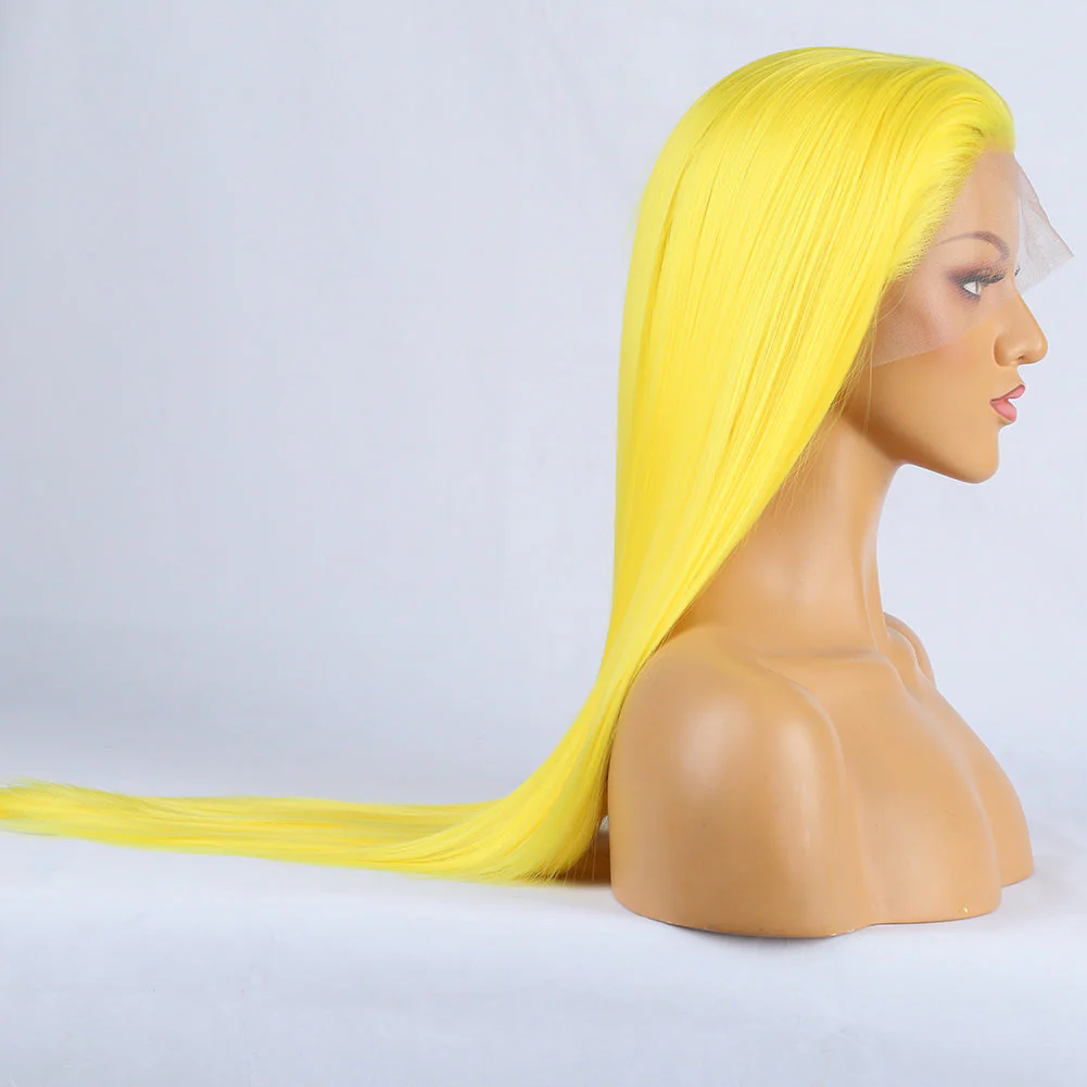 Tempting Yellow Front Lace Long Bangs - Image 5