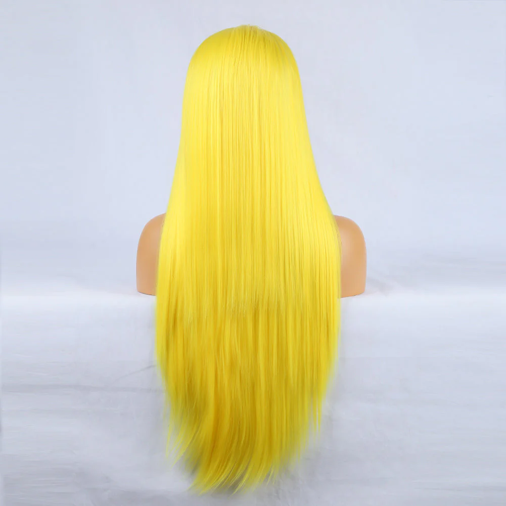 Tempting Yellow Front Lace Long Bangs - Image 6