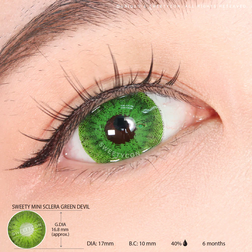 Sweety Mini Sclera Green Devil (1 lens/pack) - Image 3
