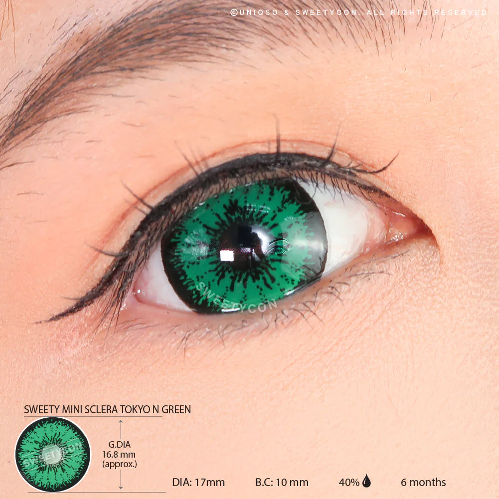 Sweety Mini Sclera Tokyo N Green(1 lens/pack) - Image 3