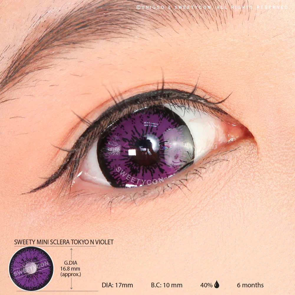 Sweety Mini Sclera Tokyo N Violet(1 lens/pack) - Image 3