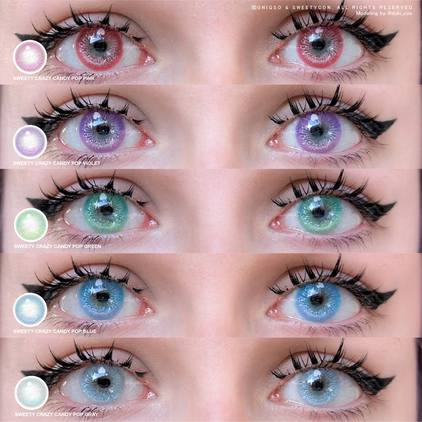 Sweety Crazy Candy Pop Green (1 lens/pack) - Image 3