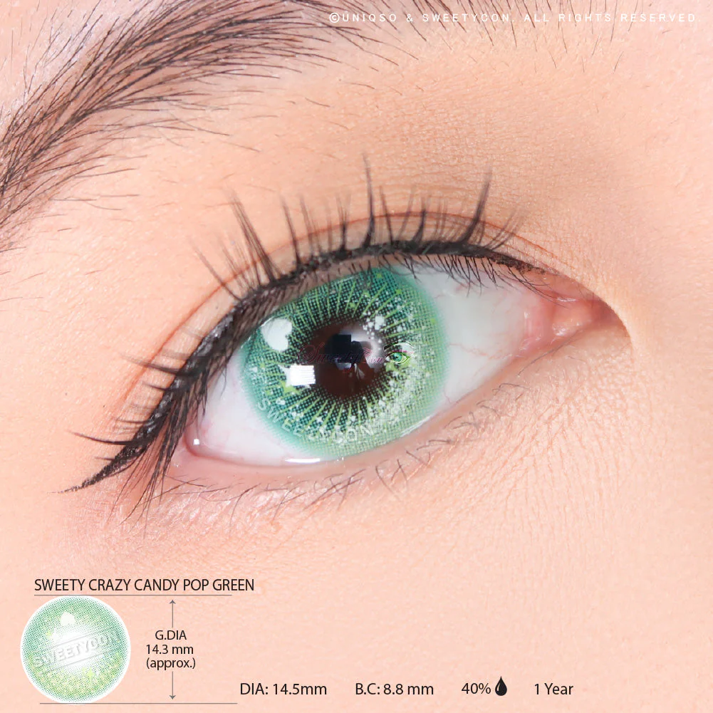 Sweety Crazy Candy Pop Green (1 lens/pack) - Image 4