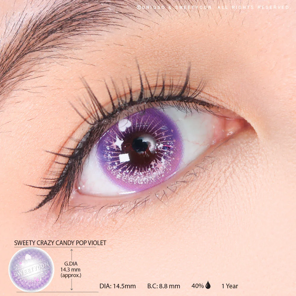Sweety Crazy Candy Pop Violet (1 lens/pack) - Image 4