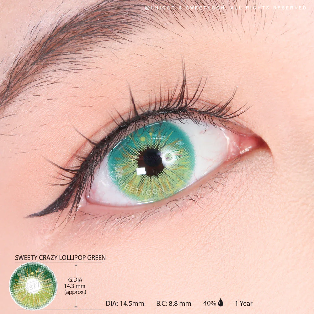 Sweety Crazy Lollipop Green (1 lens/pack) - Image 3