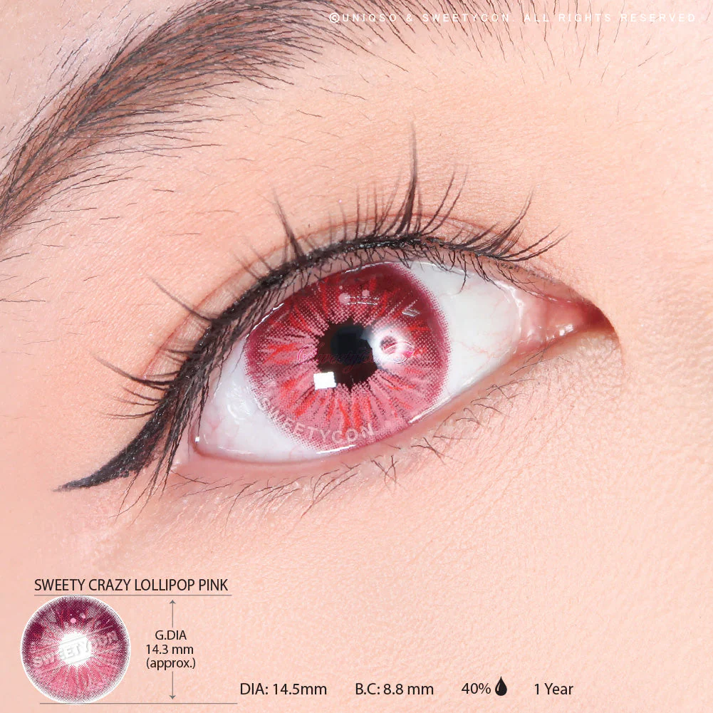 Sweety Crazy Lollipop Pink (1 lens/pack) - Image 3