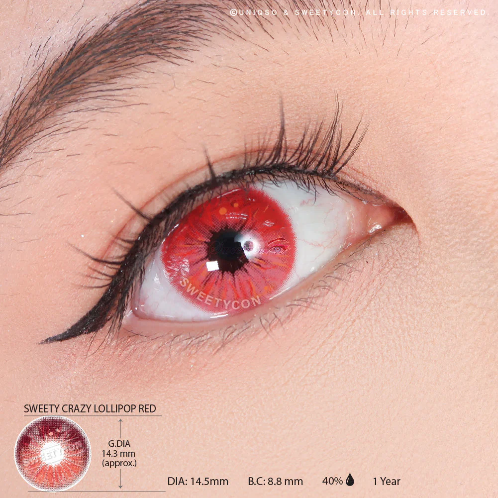 Sweety Crazy Lollipop Red (1 lens/pack) - Image 3
