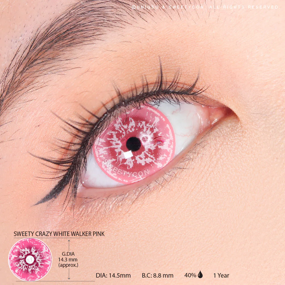 Sweety Crazy White Walker Pink (1 lens/pack) - Image 3