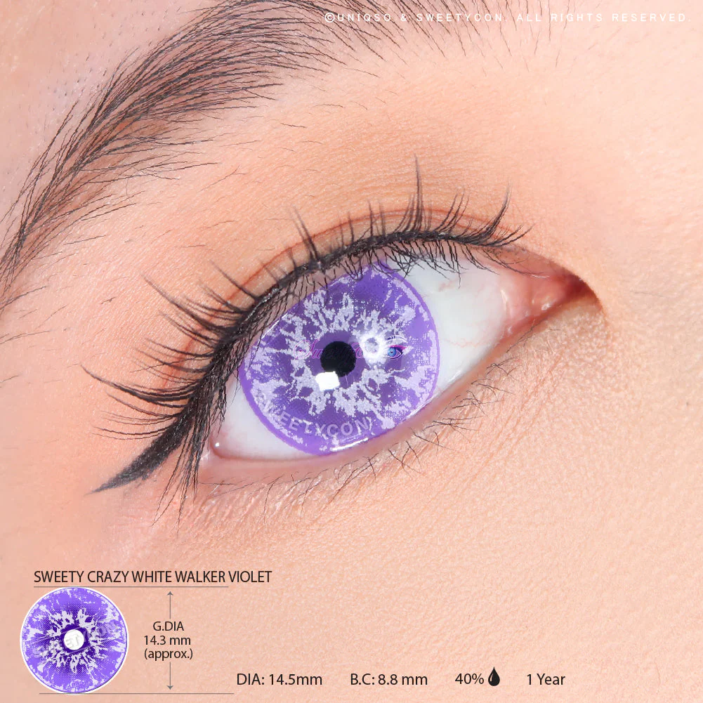 Sweety Crazy White Walker Violet (1 lens/pack) - Image 3