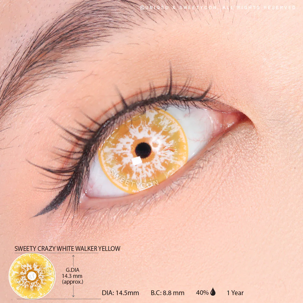 Sweety Crazy White Walker Yellow (1 lens/pack) - Image 3