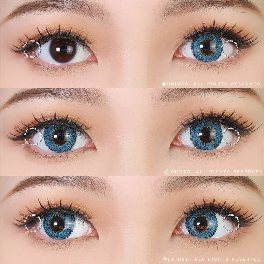 Western Eyes Puffy 3 Tones Blue (1 lens/pack) - Image 2