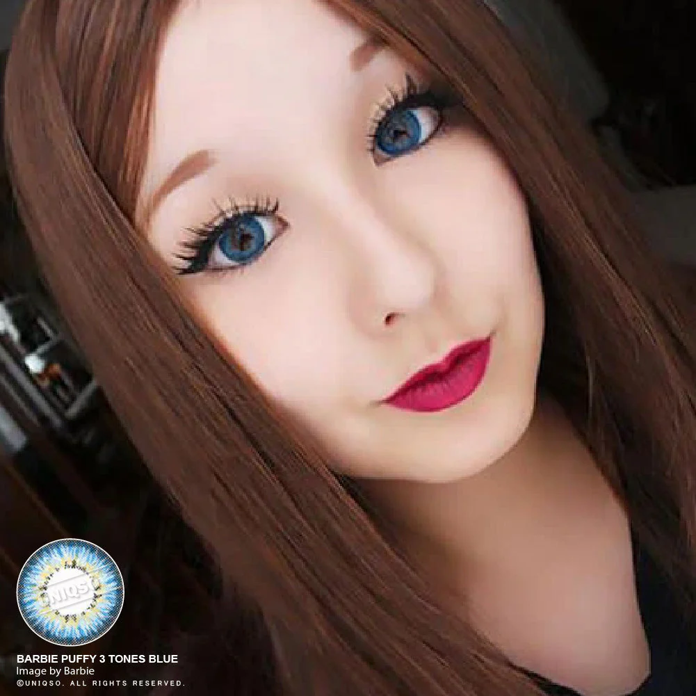 Western Eyes Puffy 3 Tones Blue (1 lens/pack) - Image 6
