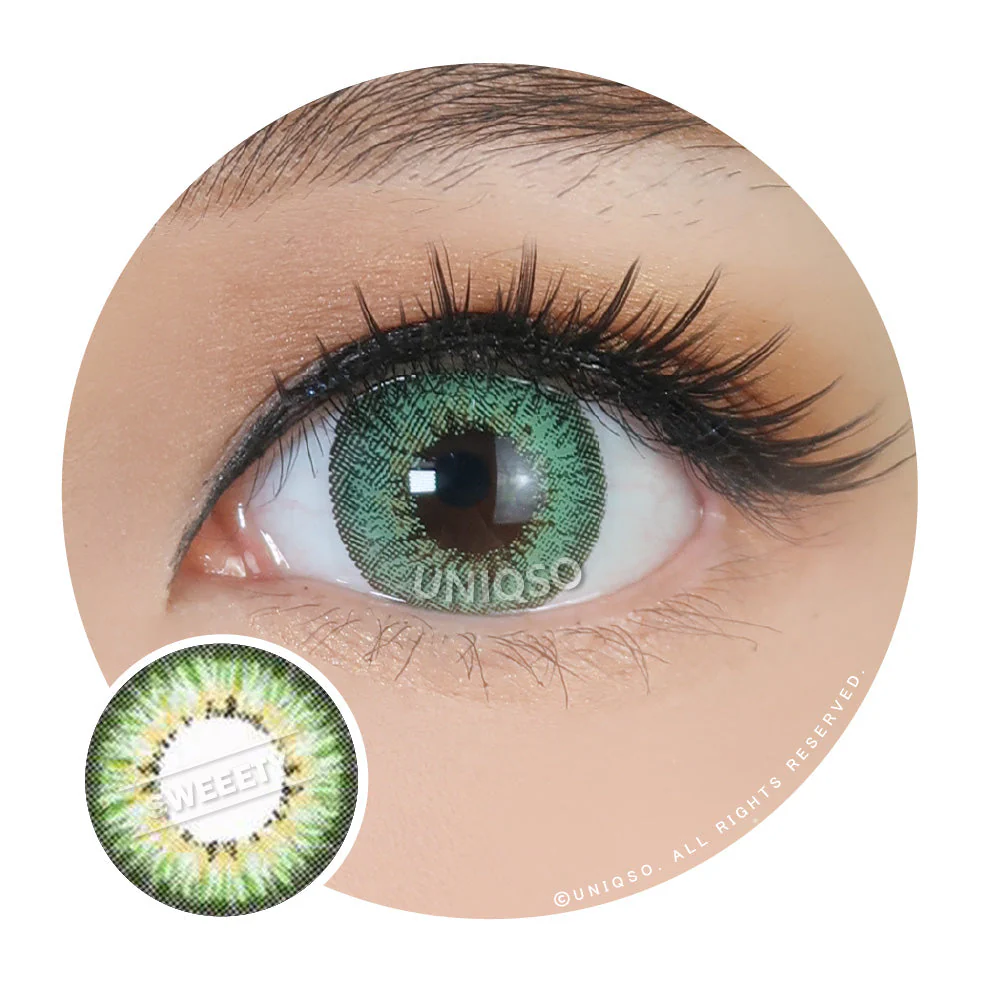 Western Eyes Puffy 3 Tones Green (1 lens/pack)