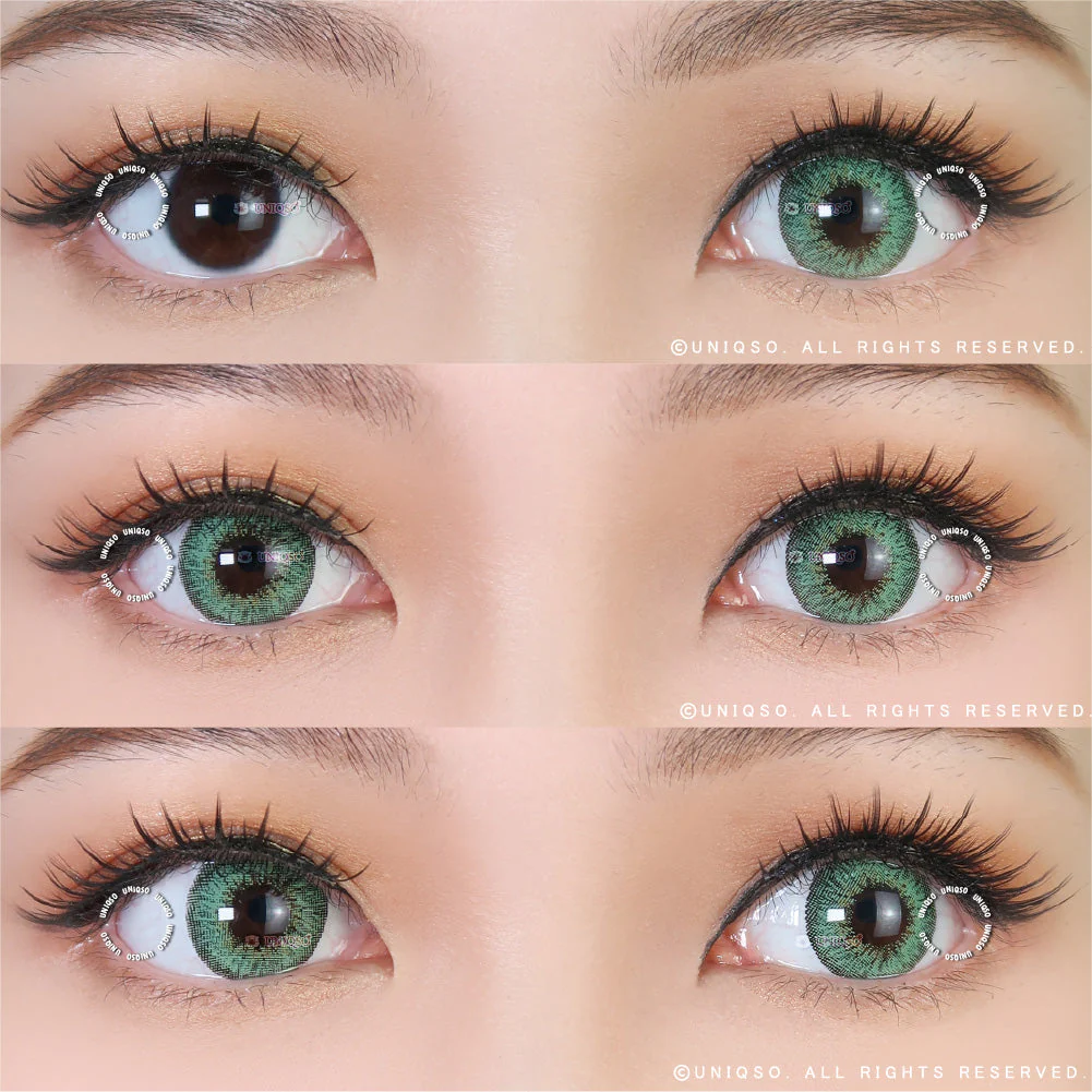Western Eyes Puffy 3 Tones Green (1 lens/pack) - Image 2