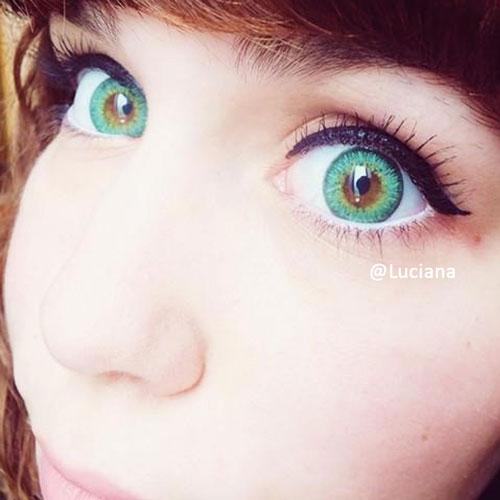 Western Eyes Puffy 3 Tones Green (1 lens/pack) - Image 6