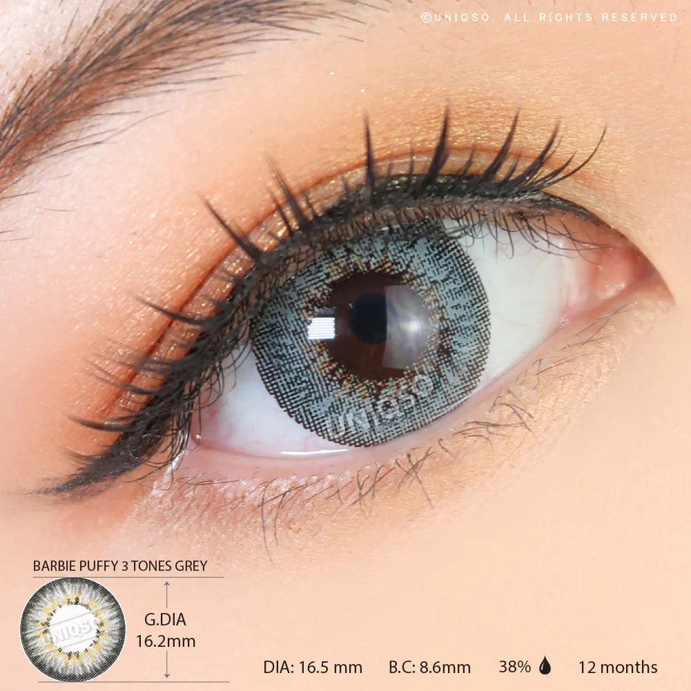 Western Eyes Puffy 3 Tones Grey (1 lens/pack) - Image 3