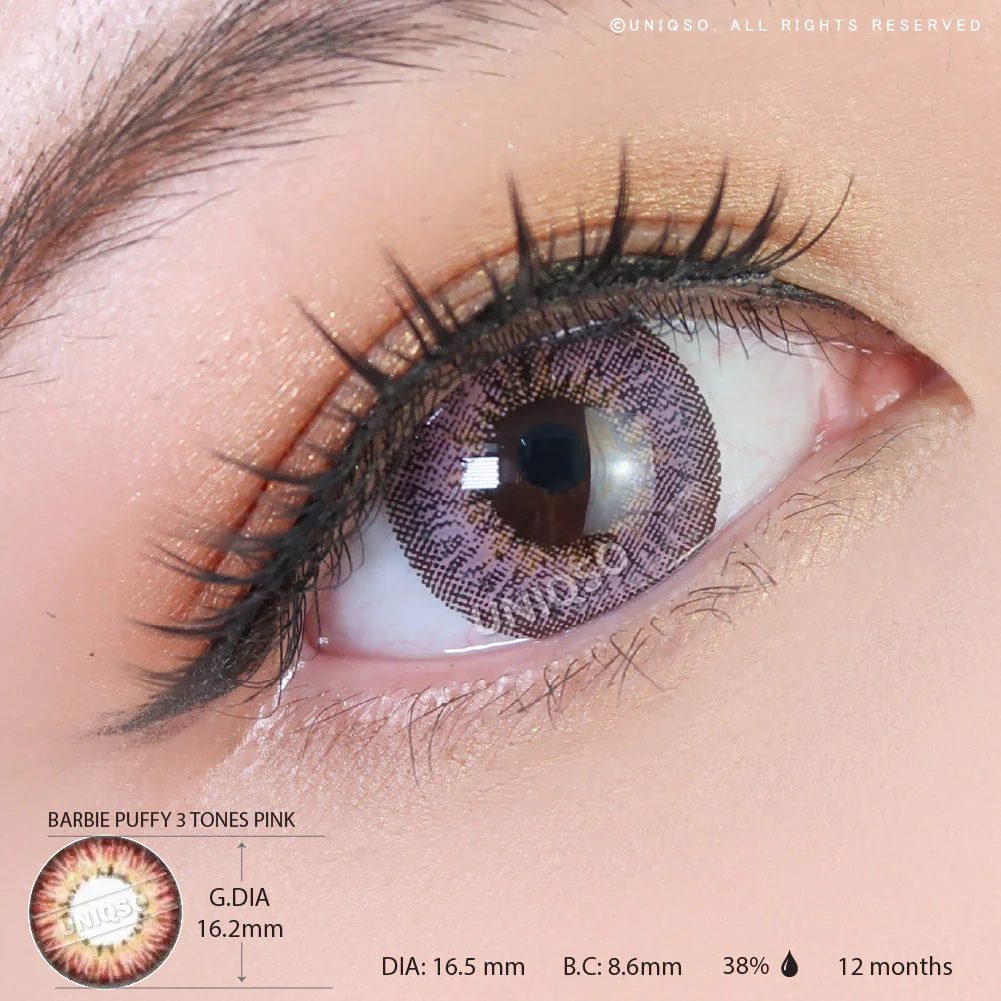 Western Eyes Puffy 3 Tones Pink (1 lens/pack) - Image 4